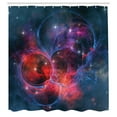 thumbnail image 3 of Ambesonne Nebula Shower Curtain, Milky Way Star Cluster, 69"Wx70"L, Navy Red, 3 of 5