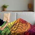 thumbnail image 3 of Abstract Soft Flannel Fleece Blanket, Colorful Tangled Lines Abstract Leaves Design with Various Size Dots Lively Colors, Cozy Plush for Indoor and Outdoor Use, 50" x 70", Multicolor, by Ambesonne, 3 of 5