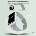 thumbnail image 4 of ELEHOLD Adjustable Magnetic Flexible Breathable Stainless Steel Women Men Strap Replacement Band Compatible for Apple iWatch Series SE/9/8/7/6/5/4/3/2/1 Ultra 1/2 42/44/45/49mm,Purple, 4 of 7