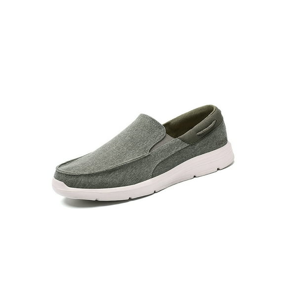 Lacyhop Mens Flats Canvas Loafers Slip On Comfortable Low Top Sneakers