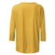 thumbnail image 4 of Mujeres Tres Cuartos de Manga Tops Moda Impresa Suelta Casual Cuello Redondo Suéter Blusa con Mangas 3/4, Mezcla de Poliéster para el Uso Diario de Verano, 4 of 5