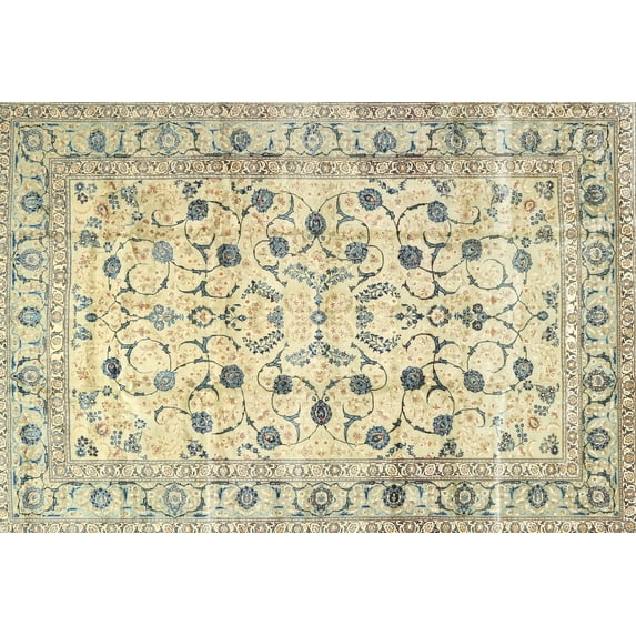 Ahgly Company Indoor Rectangle Traditional Khaki Gold Persian Area Rugs, 2' x 4'