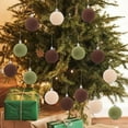 thumbnail image 1 of Seyotauo 16 Pcs Velvet Christmas Ball Ornaments -Flocked Shatterproof Christmas Tree Decorations Plastic Xmas Decorative Hanging Ornaments for Xmas Home Decor,4 Style, 1 of 7