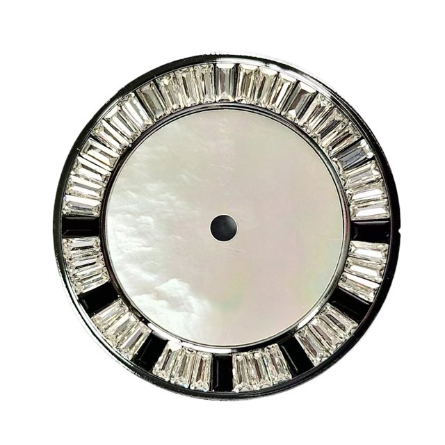 WANGQ 28.5mm Shell Texture Watch Dial Colored Diamond Scale Watch Faces Modification Accessories Repair Parts for NH35 NH36 Movement