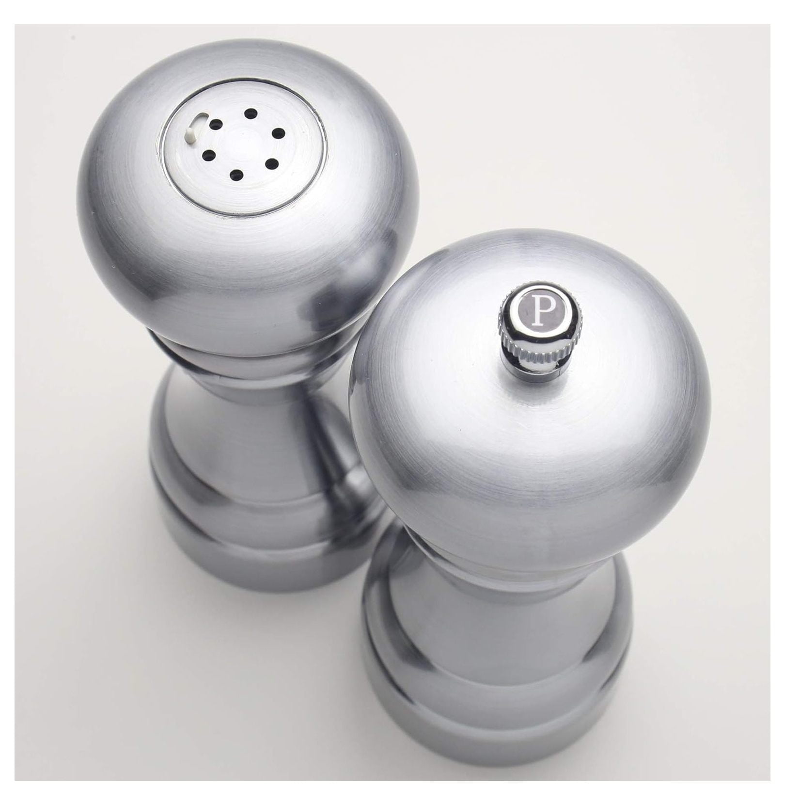 Westin Pepper Mill and Salt Shaker Set - 5 Inch Acrylic Spice Grinder - Adjustable 4-Stage Ceramic Core - Matte Finish Kitchen Tabletop Set
