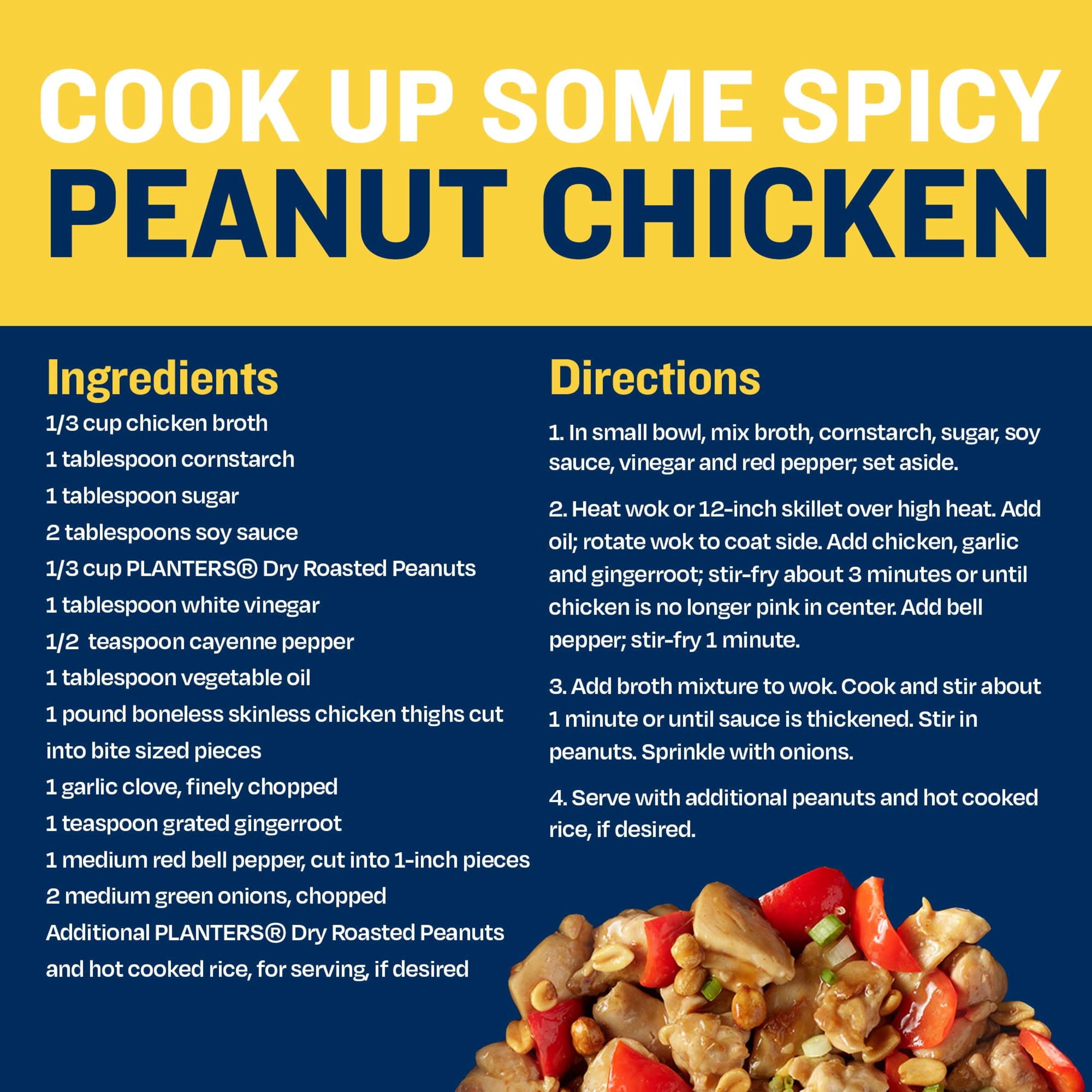 PLANTERS Sweet and Spicy Peanuts, Party Snacks, Plant-Based Protein, 16 oz Plastic Jar