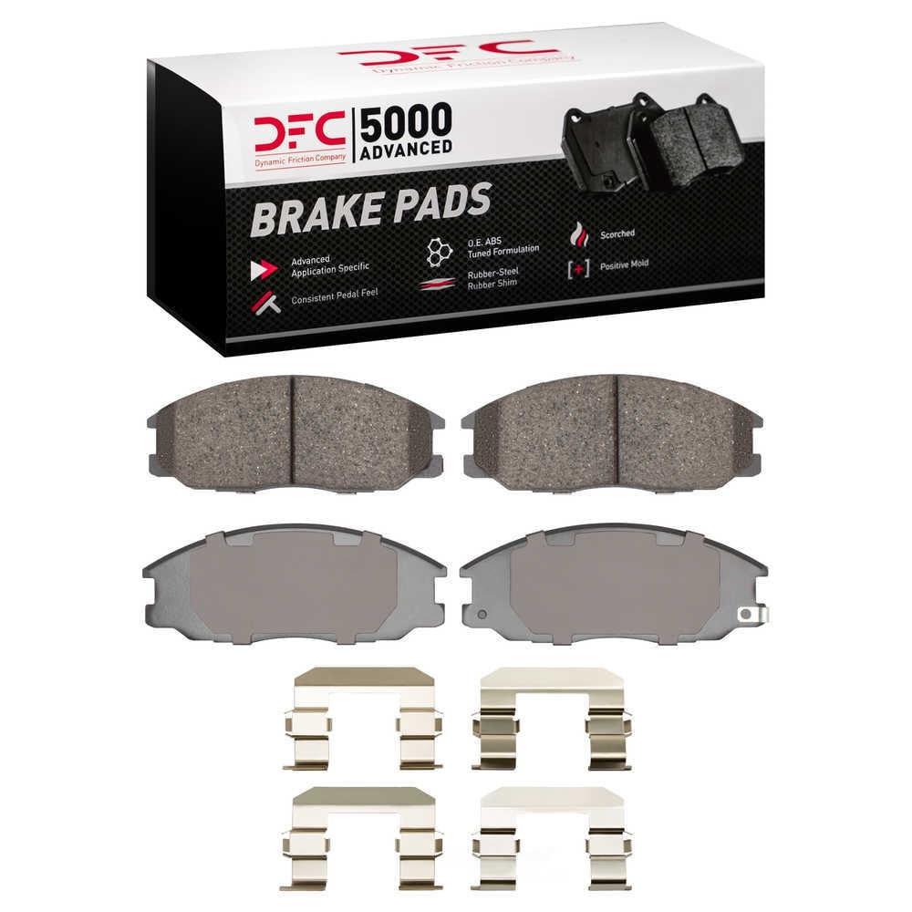 Dynamic Friction Company 1551-0864-01 DFC 5000 Advanced Brake Pads - Ceramic and Hardware Kit - OE
