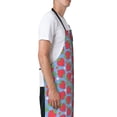 thumbnail image 3 of Lsque Hand Drawn Strawberry Waterproof Apron Chef Aprons for Men Heavy Duty Chemical Work Apron Extra Long Grilling Aprons with Adjustable Bib Apron, 3 of 9