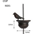 thumbnail image 3 of JGJJUGN Mobile Birds Rain Chain for Gutter Downspout, Decorative Bird Water Feature for Outdoor Garden, Iron Hangings for Yard Decoration, Sturdy Cup Design, Easy Install Garden Ornament, 3 of 5