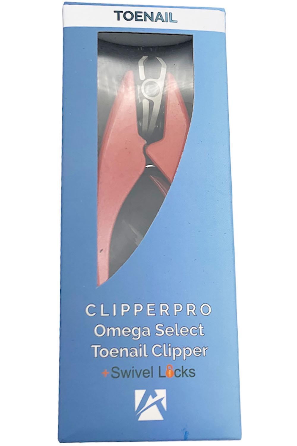 Azurro - Clipperpro 2.0 Toenail Clipper w/ Swivel Head and Lock Adult Nail Grooming - Red