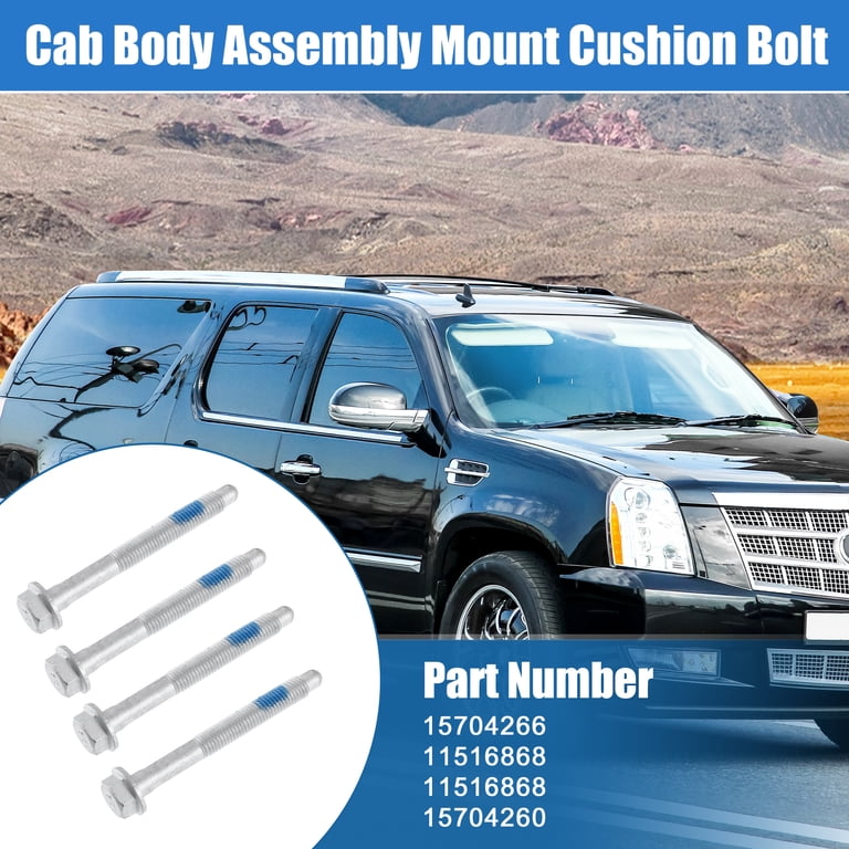 Unique Bargains 4Pcs Cab Body Assembly Mount Cushion Bolt for 