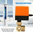 thumbnail image 4 of 3 Way Motorized Ball Valve, Ball Valve, 304 Stainless Steel Brass G1/2 Connection For Water Control System Fan Coil, 4 of 8