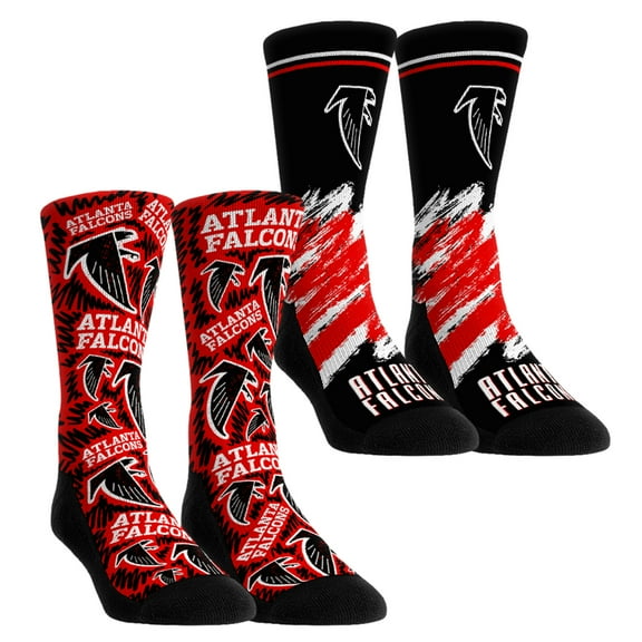 Unisex Rock Em Socks Atlanta Falcons Throwback Two-Pack Crew Socks Set