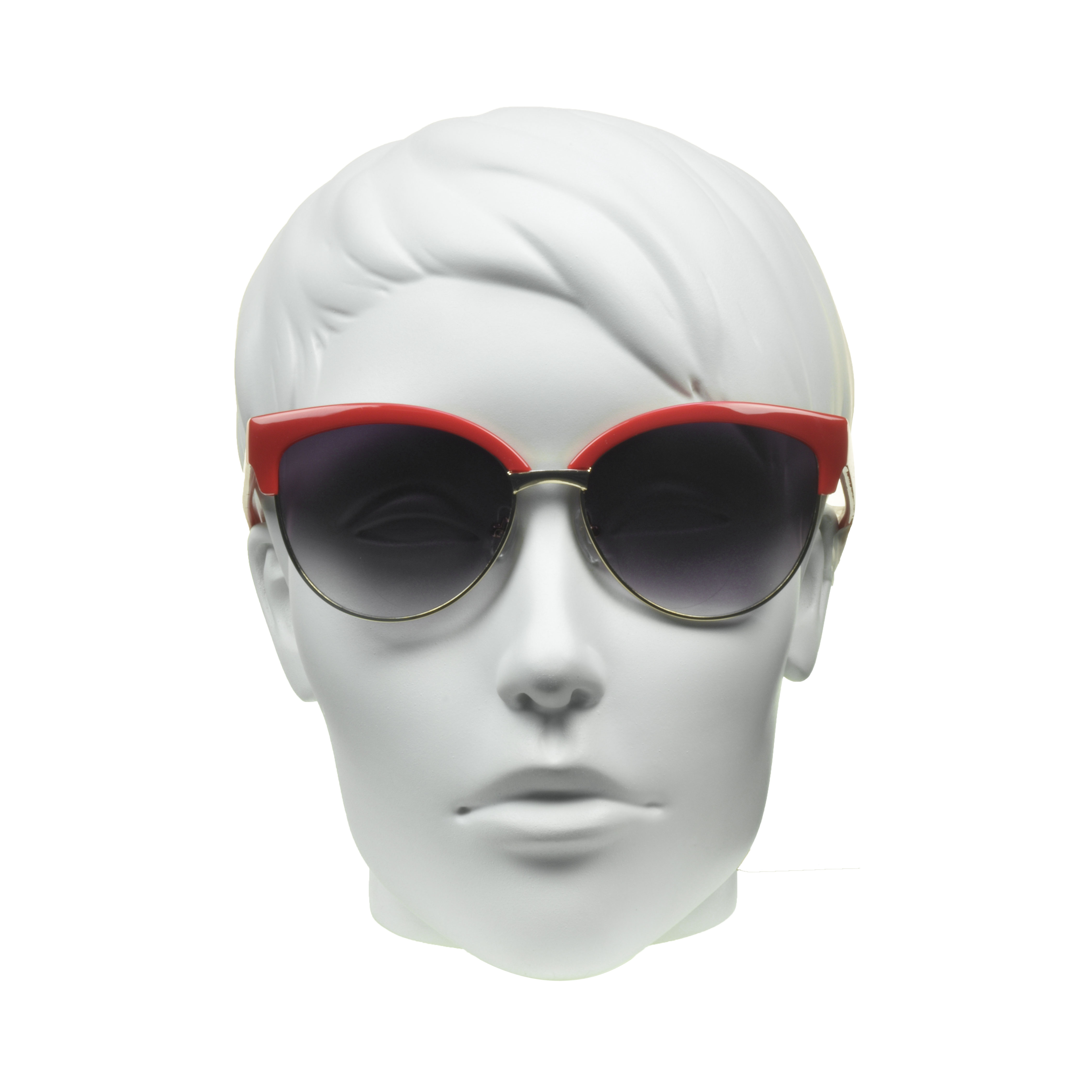proSPORT Women Bifocal Reading Cateye Fashion Horn Rim Sunglasses Red Gold Frame Smoke Lens +1.00 - image 3 of 5