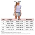 thumbnail image 4 of Mujer Cuello Redondo Ojal Tops Sueltos Doble Capa Volantes Trim Sin Mangas Blusa Camisetas para Verano, 4 of 6