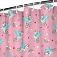 thumbnail image 3 of Pink Cartoon Unicorn Pattern Shower Curtain 36"x72" ,Bathroom Decorative Shower Curtains Set with 12 Hooks,Modern Waterproof Washable Shower Curtain, 3 of 6