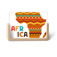 thumbnail image 1 of Mapa de caracteres de África fantasia rayas Pantalla de escritorio fotográfica de madera, 1 of 4
