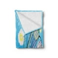 thumbnail image 2 of Angel Wings Soft Flannel Fleece Blanket, Butterfly Collects Things from the Flower Hippie Daisy Garden of Blooms Pattern, Cozy Plush for Indoor and Outdoor Use, 50" x 60", Multicolor, by Ambesonne, 2 of 5