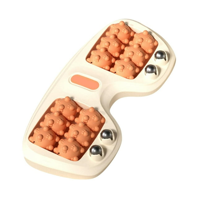 Masajeador de pies para gatos de plástico ABS, 12 rodillos, 2 modos, rodillos de acupresión para aliviar la fascitis plantar, herramienta de masaje portátil para spa en casa