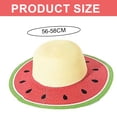 thumbnail image 2 of Sombrero de playa para mujer de 56 a 58 cm de circunferencia, sombrero de paja con ala grande para verano, sombrero para el sol con forma de fruta, 2 of 5