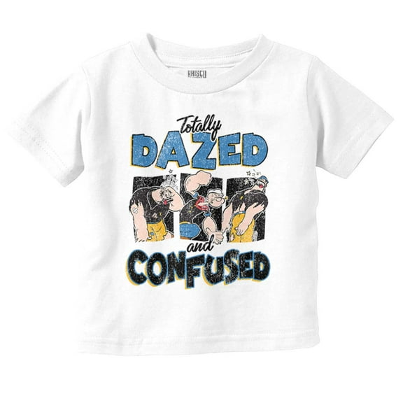 Popeye Bluto Punch Dazed and Confused Toddler Boy Girl T Shirt Infant Toddler Brisco Brands 6M