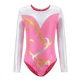 thumbnail image 6 of 5-12Y Gymnastics Dancesuit Girls Long Sleeve Dance Leotards Child Striped Costumes Gymnastic Leotards Kids Dance Ballet suits, 6 of 6
