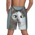 thumbnail image 4 of Haiem Funny Cat Mens Swim Trunks with Compression Liner 2 in 1 Swimming Shorts Stretch Swimwear Quick Dry,Board Shorts-XX-Large, 4 of 9