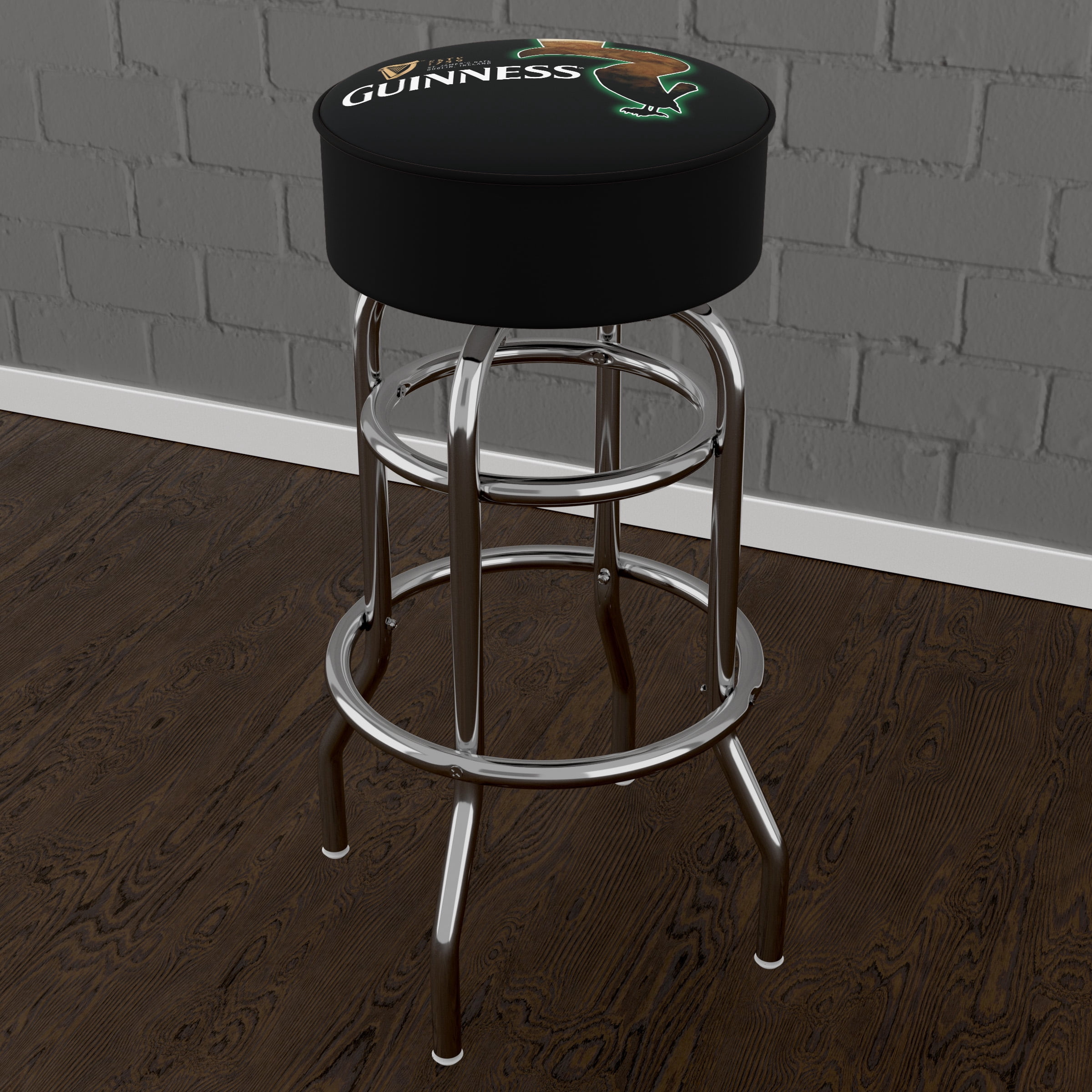 Trademark Gameroom Guinness Feathering Bar Stool with Padded Seat