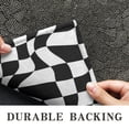 thumbnail image 6 of Black and White Wavy Checkerboard Pattern Door Rugs,Washable Non Slip Door Mats Indoor,Decorative Door Mats,Entry Mat Indoor for Entrance,Bedroom,Kitchen,Bathroom,17"x30", 6 of 6