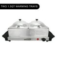 Brentwood 3Quart 2Pan Buffet Server and Warming Tray