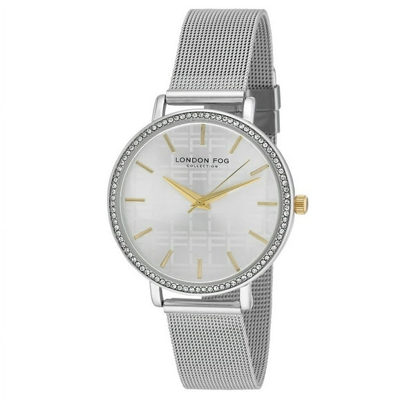 London Fog Buckingham Silver Mesh Bracelet Watch