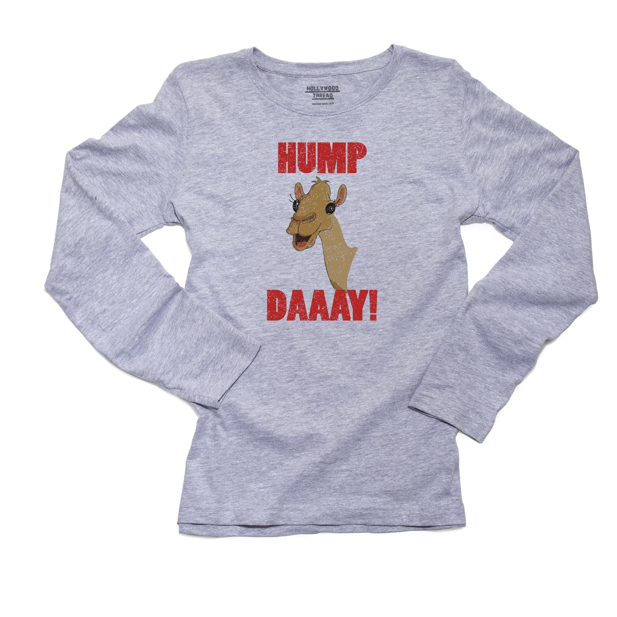 Hollywood Thread Hump Day Wednesday Camel Yay Women S Long Sleeve Grey T Shirt Walmart Com Walmart Com