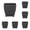 A*5, variant on Zoowood Seed Starting Trays 5 Pack Square Root Canal Planter Pot with Water Tray Breathable Large Diameter Plant Trays for Indoors A 6x6