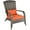 Orange, variant on Outsunny Outdoor Adirondack Chair Rattan Fire Pit Chair with Cushion Green