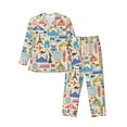 thumbnail image 1 of Fotbe Famous Places Pijama de Hombre con Estampado de Manga Larga, Conjunto de 2 Piezas, Ropa de Dormir Suave y Cómoda con Bolsillos-Medium, 1 of 7