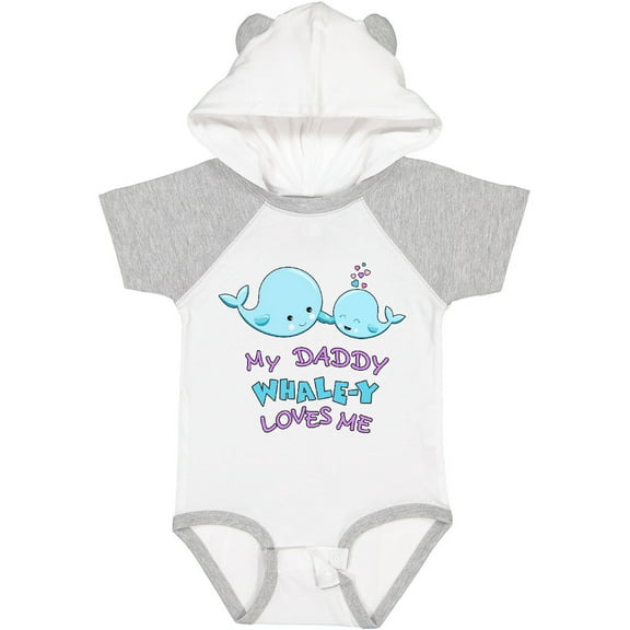 Inktastic My Daddy Whale-y Loves Me Boys or Girls Baby Bodysuit
