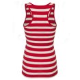 thumbnail image 3 of KOGMO Womens Cotton Stripe Ribbed Racerback Tank Top, 3 of 5