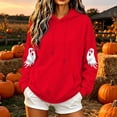thumbnail image 6 of Hoodie for Women Halloween Pumpkin Long Sleeve Shirt Fall Pullover Top, 6 of 7
