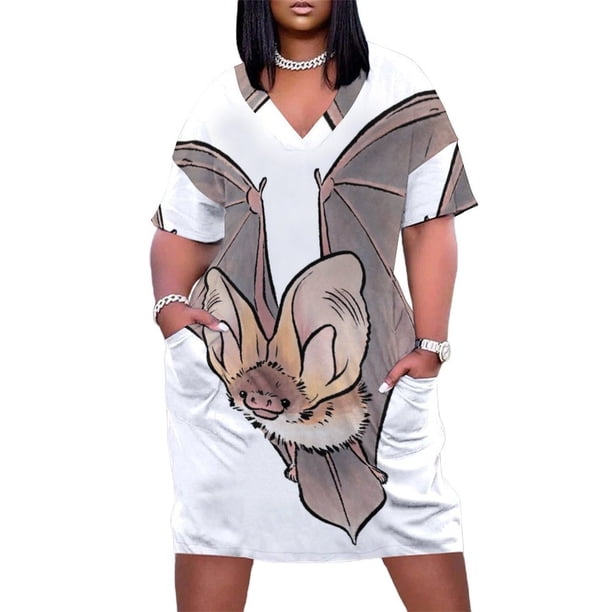 Grey long-eared bat Loose Pocket Dress elegant and pretty women's dresses prom dress 2025 elegant dresses for women
