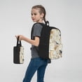 thumbnail image 7 of Disketp Elegant Butterflies And Pearls Large Capacity Backpack Lunch Bag Pencil Case Combination 3 Piece Set for Student, 7 of 7