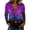 Dark Purple, variant on Women Halloween Print Long Sleeve Top Pocket Tunic Shirt, Graphic Loose Fit Casual Blouse, Spooky Holiday Pattern Soft Pullover Tunic