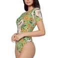 thumbnail image 2 of Naloa Snake And Floral Women's Short-Sleeved Onesie, One-Piece Swimsuit for Parties, dates, clubs - Large, 2 of 9