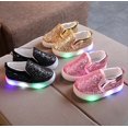 thumbnail image 5 of Toddler Sneakers for Girls Boys Slip On Canvas Walking Shoes Luminous shoes, 5 of 9