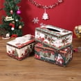 thumbnail image 2 of Caja de Pañuelos de Navidad Mesa de Comedor Interior Sala de Estar Mesa de Café Caja de Papel de Escritorio Tubo de Pañuelos, Mundo de Nieve, 2 of 6