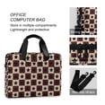 thumbnail image 4 of FORMRS 16" Laptop Bag Carrying Sleeve Case with Handle Travel Shoulder Briefcase, Checkered Stars Pattern, 4 of 8