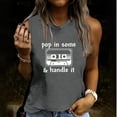 thumbnail image 2 of Pop in Some Handle It Tank Tops Womens Graphic Sleeveless Summer Shirts Casual Loose Fit Blouses Workout Basic Tee Top, 2 of 4