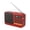 Red, variant on Portable FM Radio for Seniors, Bluetooth Digital Music Player with TF Card USB, LED Flashlight, Rechargeable