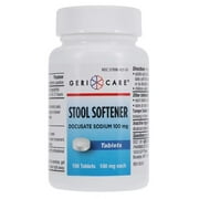 GeriCare Docusate Sodium Stool Softener, 100 mg, 100 Tablets Pack of 2