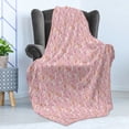 thumbnail image 4 of Champagne Soft Flannel Fleece Throw Blanket, Dotted Background with Champagne Glasses Drinks Cocktail Party, Cozy Plush for Indoor and Outdoor Use, 50" x 60", Pale Pink Earth Yellow, by Ambesonne, 4 of 5