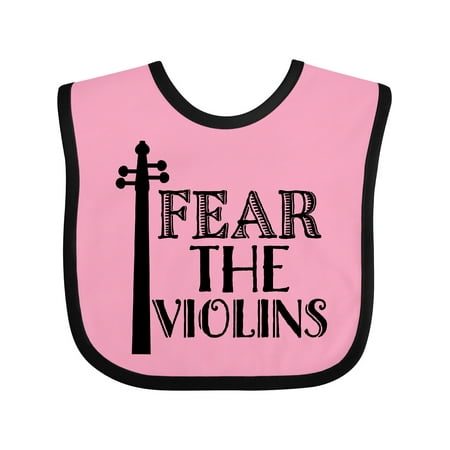 

Inktastic Fear The Violins Violinist Gift Boys or Girls Baby Bib